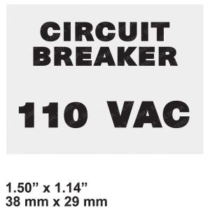 DECAL - CIRCUIT BREAKER 110VAC