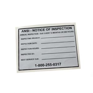 ANSI- INSPECTION NOTICE DECAL